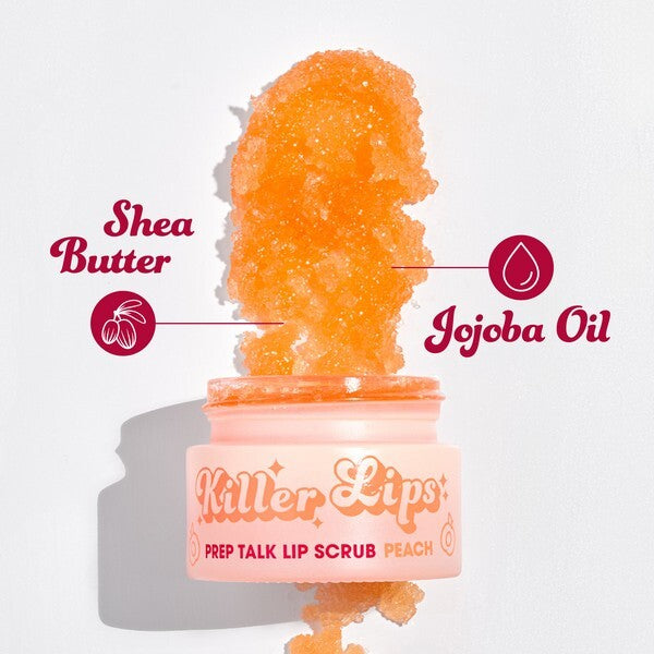 Killer Lips Peach Lip Scrub sugar exfoliator for lips, British brand