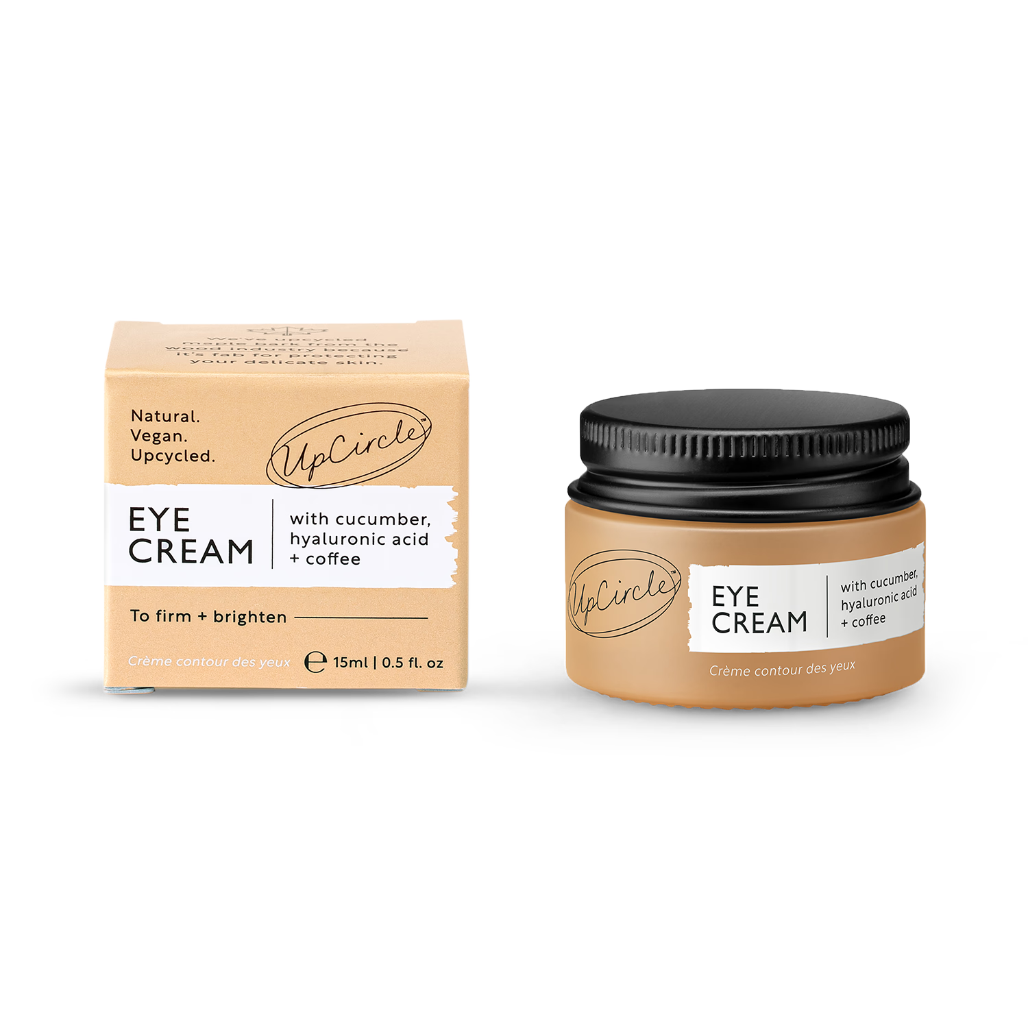 UpCircle Eye Cream with Hyaluronic Acid + Coffee 15ml (British brand)