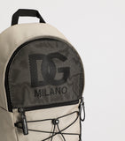 Dolce&Gabbana Kids mesh logo backpack with pockets, UK version