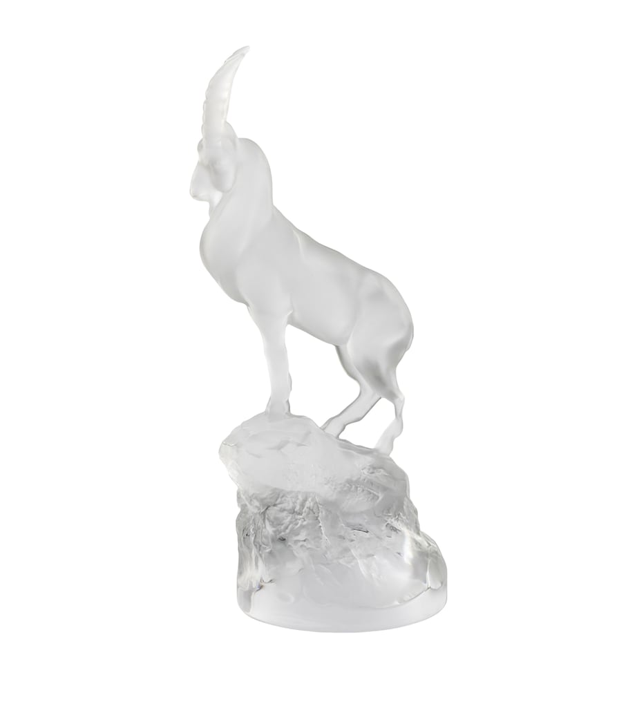 Lalique crystal ibex sculpture 33.5cm, UK version