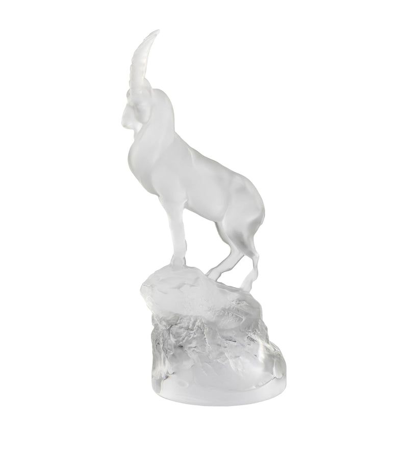 Lalique crystal ibex sculpture 33.5cm, UK version