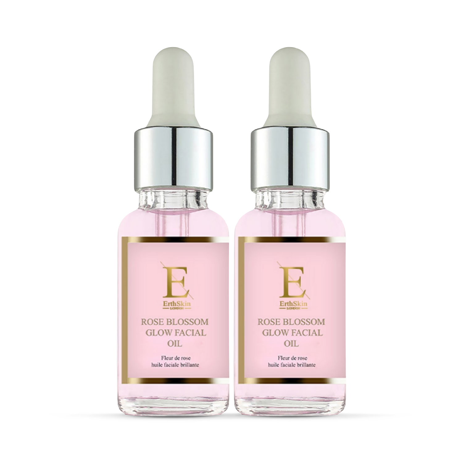Erth Skin Rose Blossom Facial Oil 2x30ml, imported from the UK