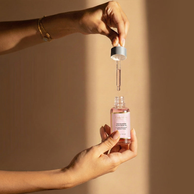 Erth Skin Rose Blossom Facial Oil 2x30ml, imported from the UK