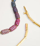 Emily P. Wheeler yellow gold sapphire barrel necklace - British product
