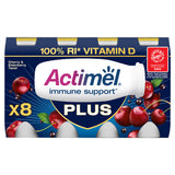 Actimel Plus Cherry & Elderberry Twist Yogurt Drink 8 x 100g GOODS ASDA   