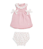 Paz Rodriguez cotton knitted top and bloomers set for babies 1-24 months, imported from the UK