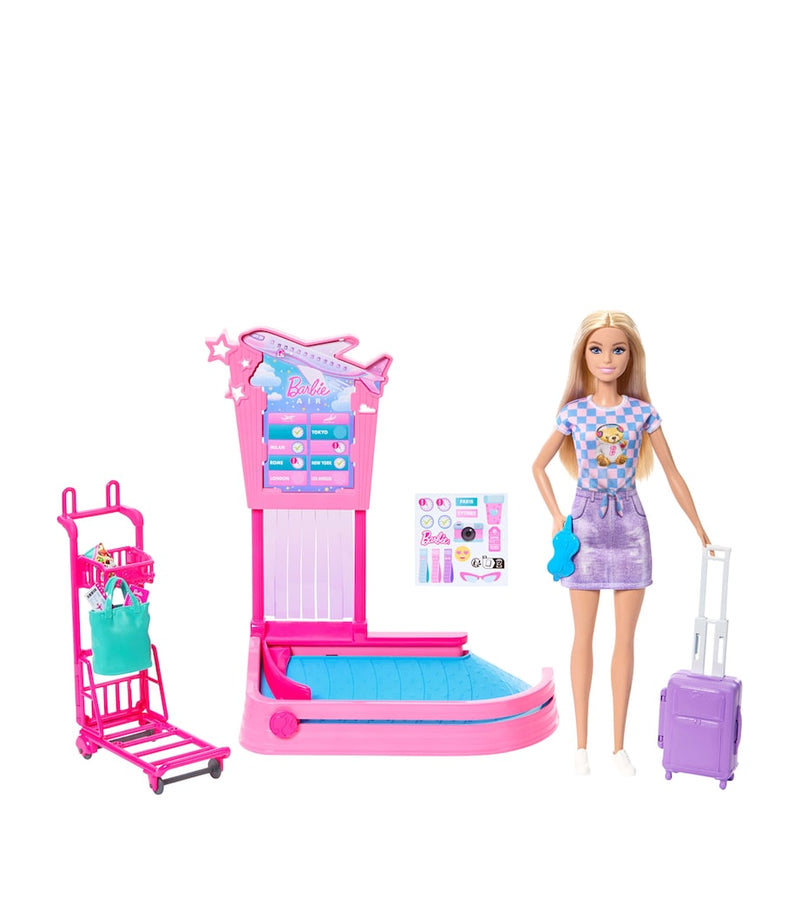 Barbie Gepäckausgabe Spielset mit Puppe und Zubehör - Britisches Produkt