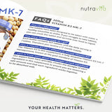 Nutravita Vitamin K2 MK-7 supplement 200mcg 365 micro tablets, UK version