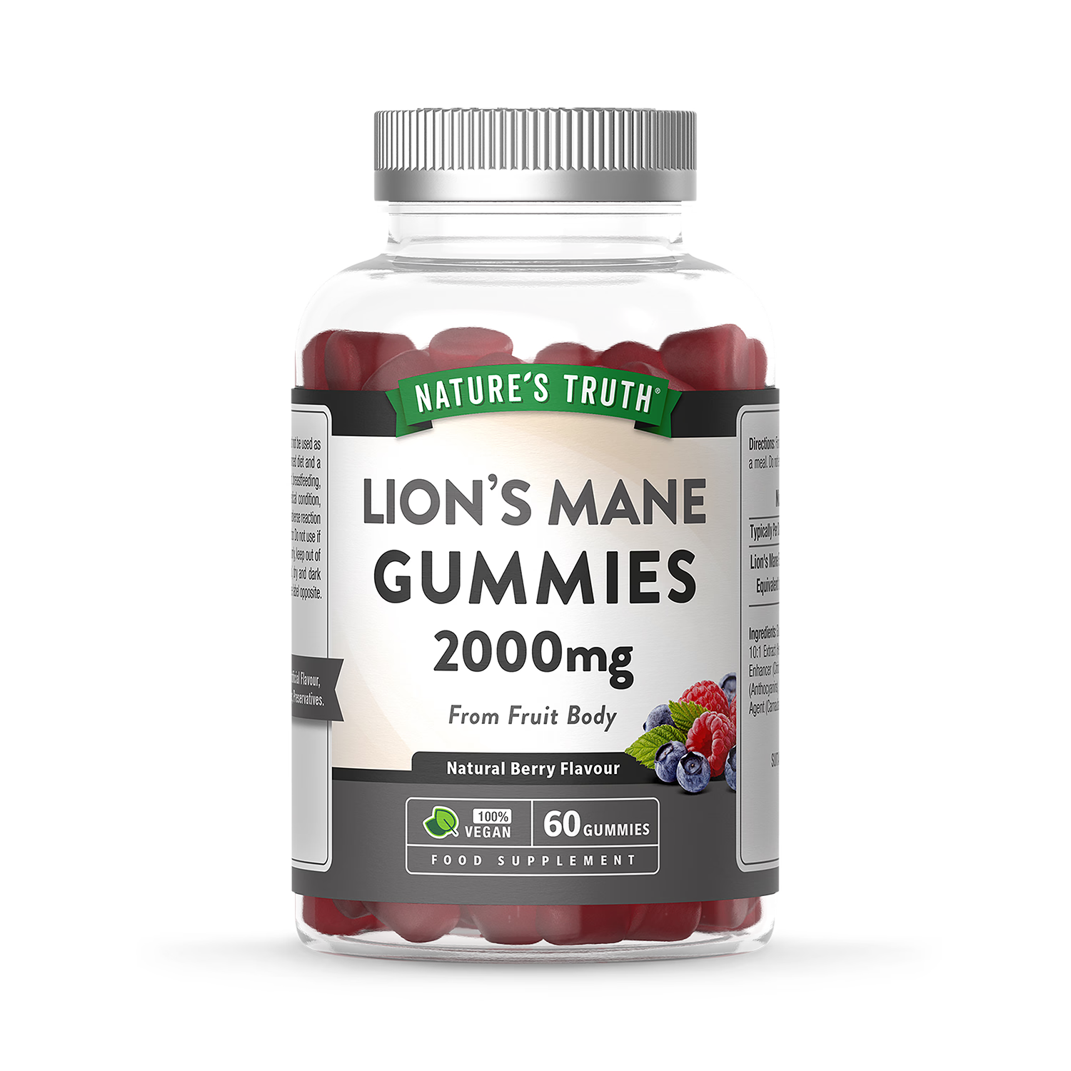 Nature's Truth lion's mane gummies berry flavour 60 count - British product