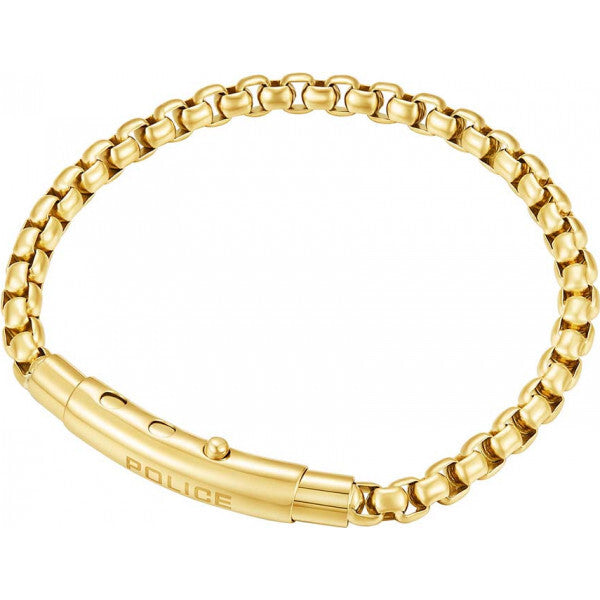 Police gold mens fleshy bracelet (British brand)