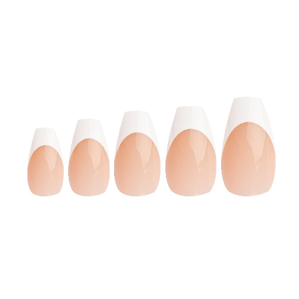 Invogue Pink French Coffin Nails - Pack of 24