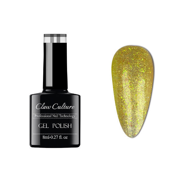 Claw Culture glitter gel nail polish sparkle green limited edition 8ml, UK version