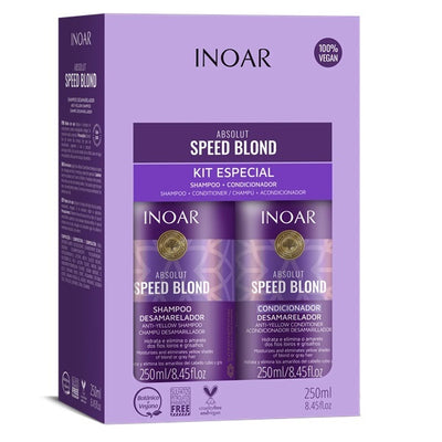 Inoar Speed Blond Shampoo und Conditioner Set für blondes Haar