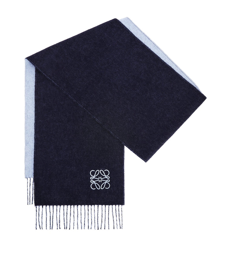 LOEWE two-tone cashmere-wool scarf - British product