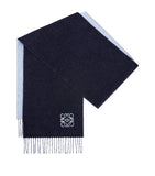 LOEWE two-tone cashmere-wool scarf - British product