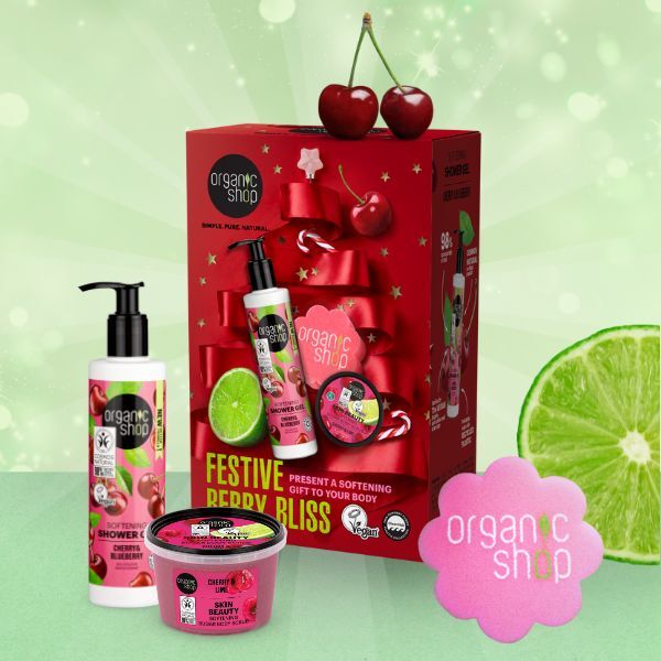 Organic Shop gift set Festive Berry Bliss 280/100ml (British brand)