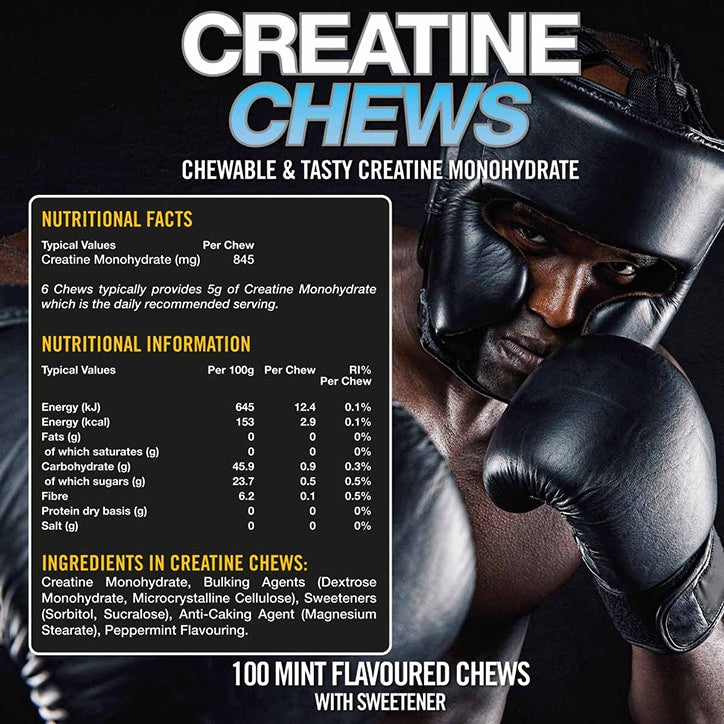 Vow Nutrition Creatine Chews Apple, Mango & Lime 100 Chews Creatine Monohydrate Supplements Holland&Barrett   