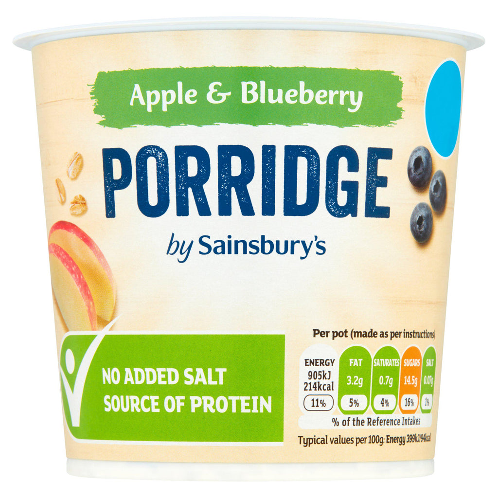 Sainsbury's Apple & Blueberry Porridge 57g