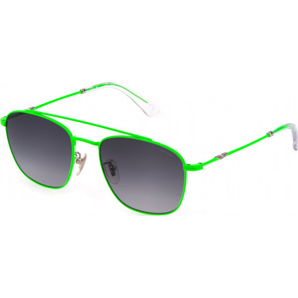 Police SPL996 Green Sunglasses 55mm Metal Frame (British brand)