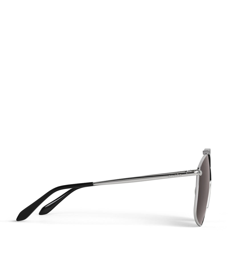 Alaïa oversized metal aviator mask sunglasses, UK version