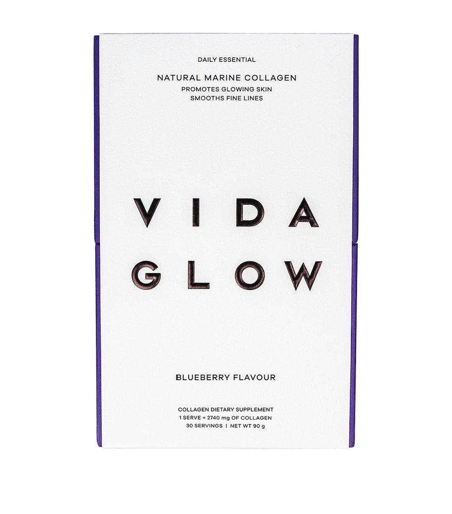 Vida Glow marine collagen blueberry sachets (British brand)
