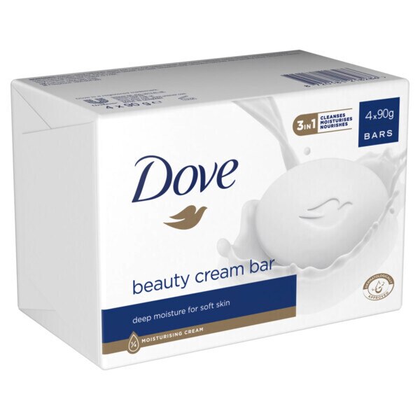 Dove Moisturising Soap Beauty Cream Bar 4X90g GOODS Superdrug   