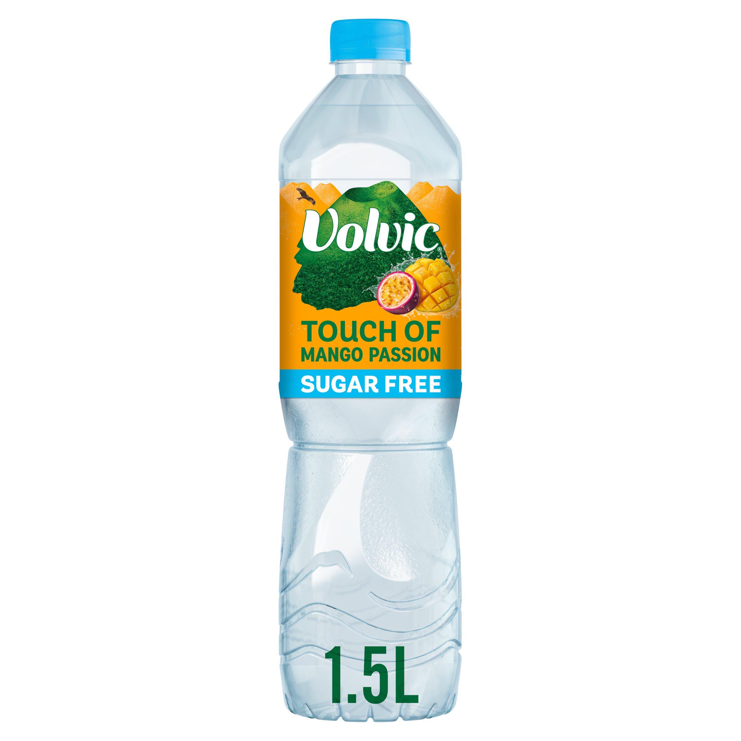 Volvic Touch of Fruit Sugar Free Special Edition Mango Passion Flavoured Water 1.5L Flavoured & vitamin water Sainsburys   