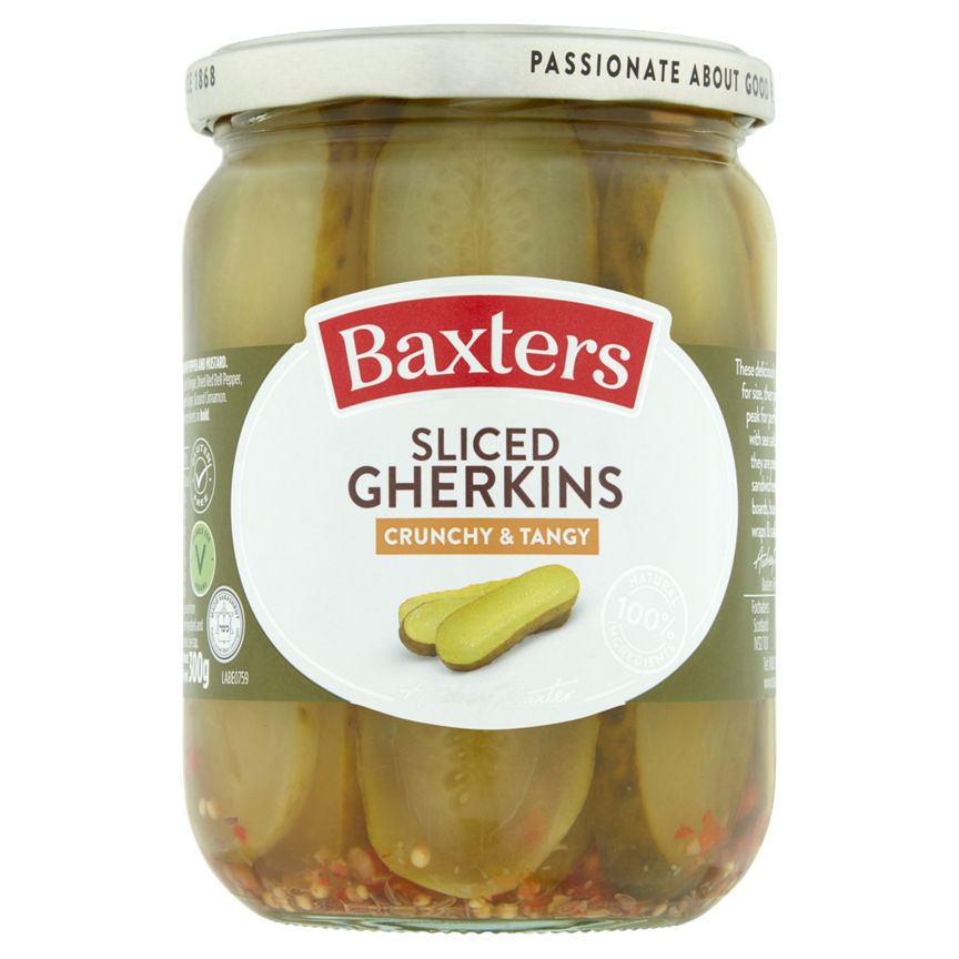 Baxters Sliced Gherkins Crunchy & Tangy 540g GOODS Sainsburys   