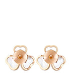 Chopard Happy Hearts rose gold earrings with mother-of-pearl and diamond (British brand)