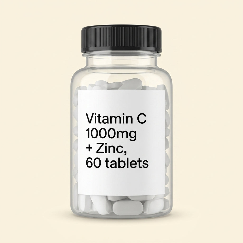 Complément Holland &amp; Barrett Vitamine C &amp; Zinc 60 comprimés, version UK