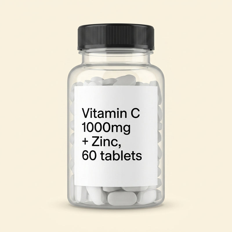 Complément Holland &amp; Barrett Vitamine C &amp; Zinc 60 comprimés, version UK