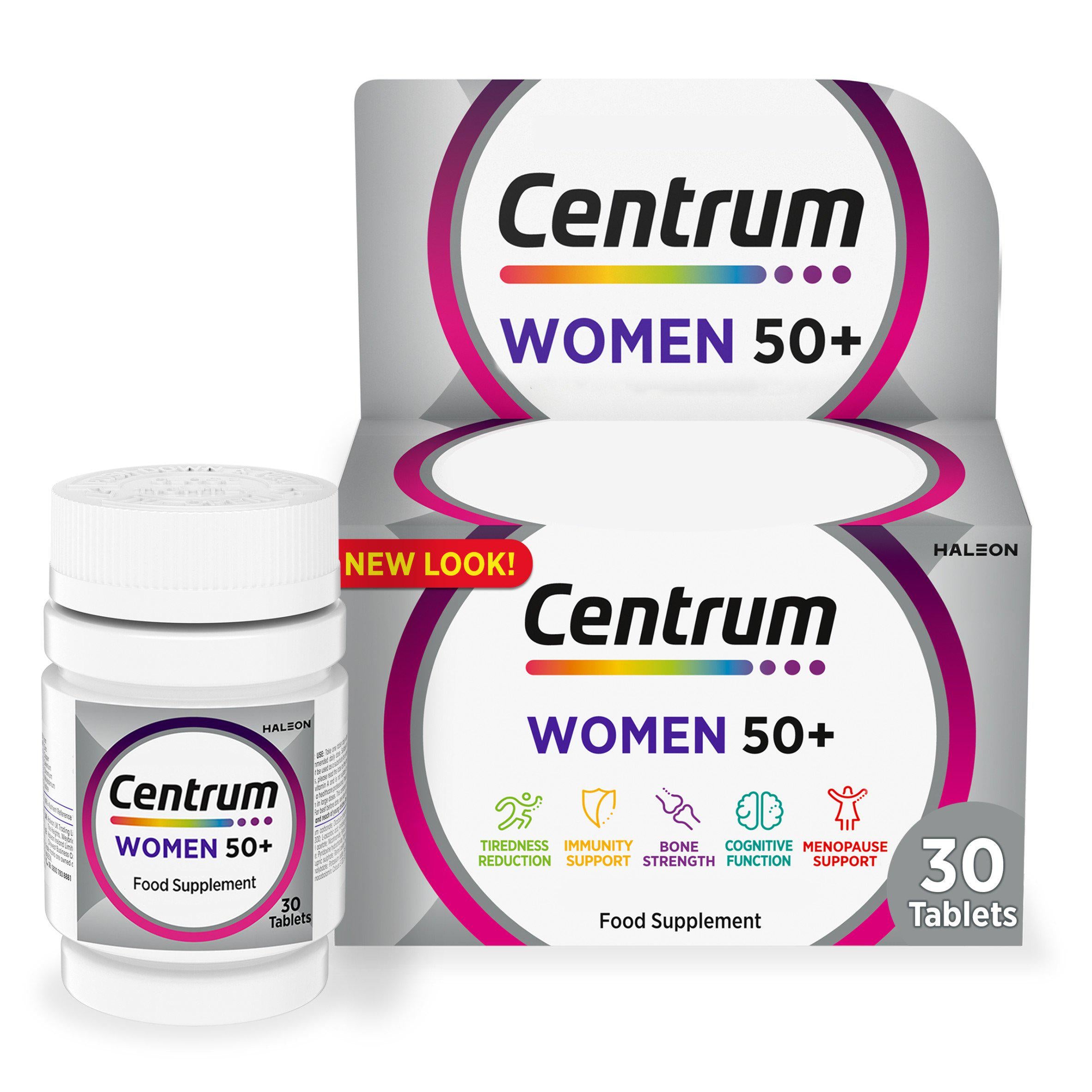 Centrum Women 50+ Multivitamins & Vitamin Tablets x30 GOODS Sainsburys   