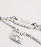 Harrods white gold diamond square illusion necklace 0.40ct, UK version