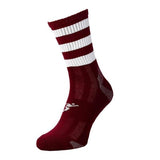 Precision Kids Pro Hooped Socks (8 -11) GOODS Superdrug Maroon/White  