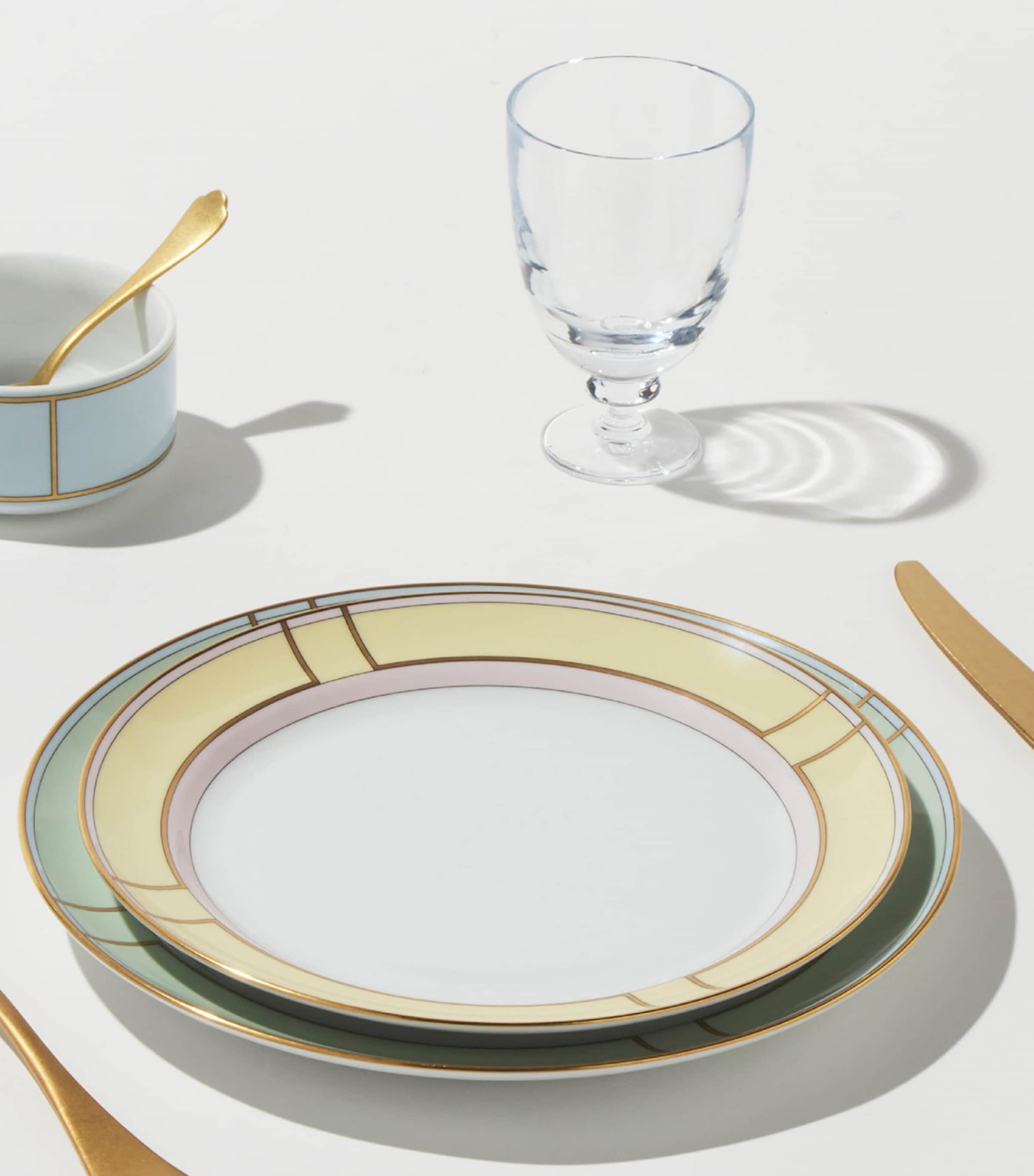 GINORI 1735 porcelain Colonna Diva Giallo side plate 24cm, UK version