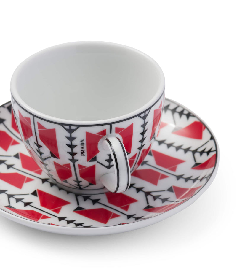 Prada Vienna Arrows coffee cup and saucer set of 4, imported from the UK