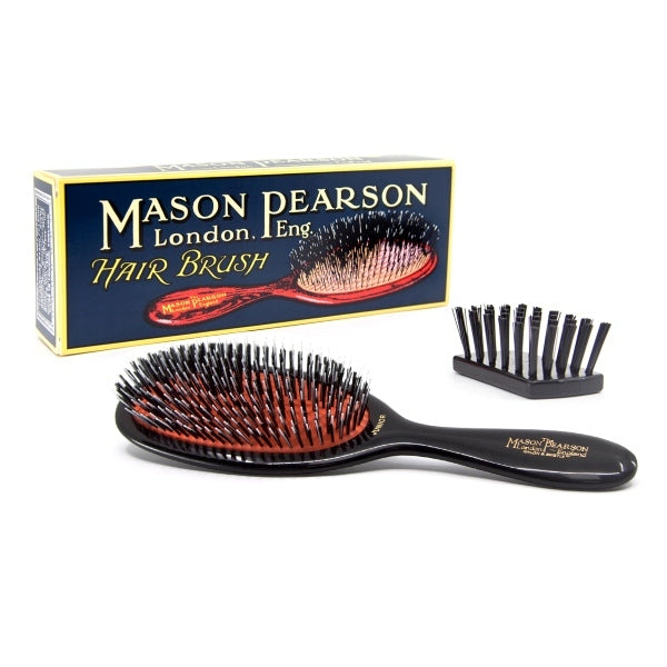 Mason Pearson Junior Bristle & Nylon hairbrush black, imported from the UK