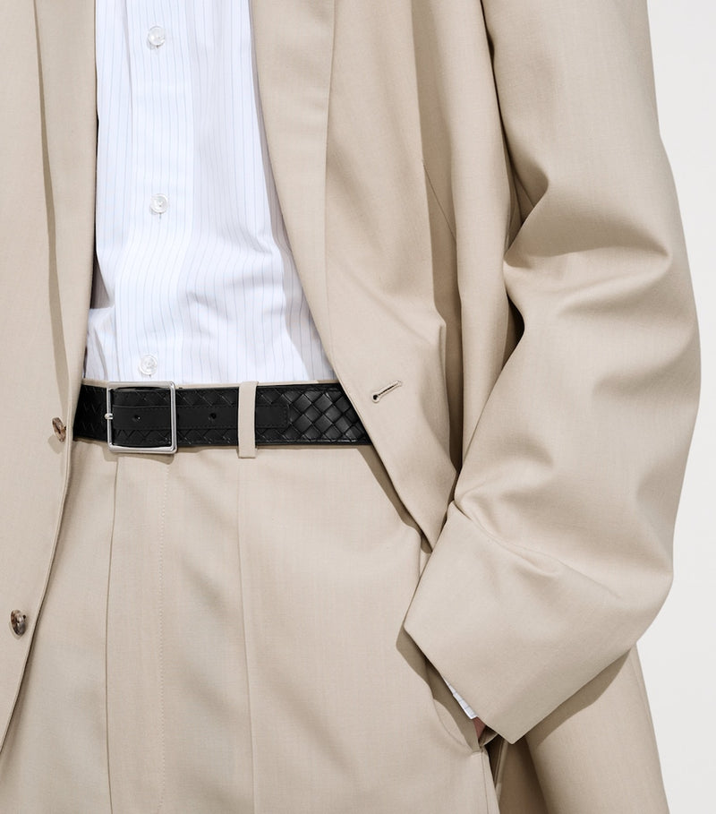 حزام Bottega Veneta الجلدي Intrecciato Piccolo ، الإصدار البريطاني