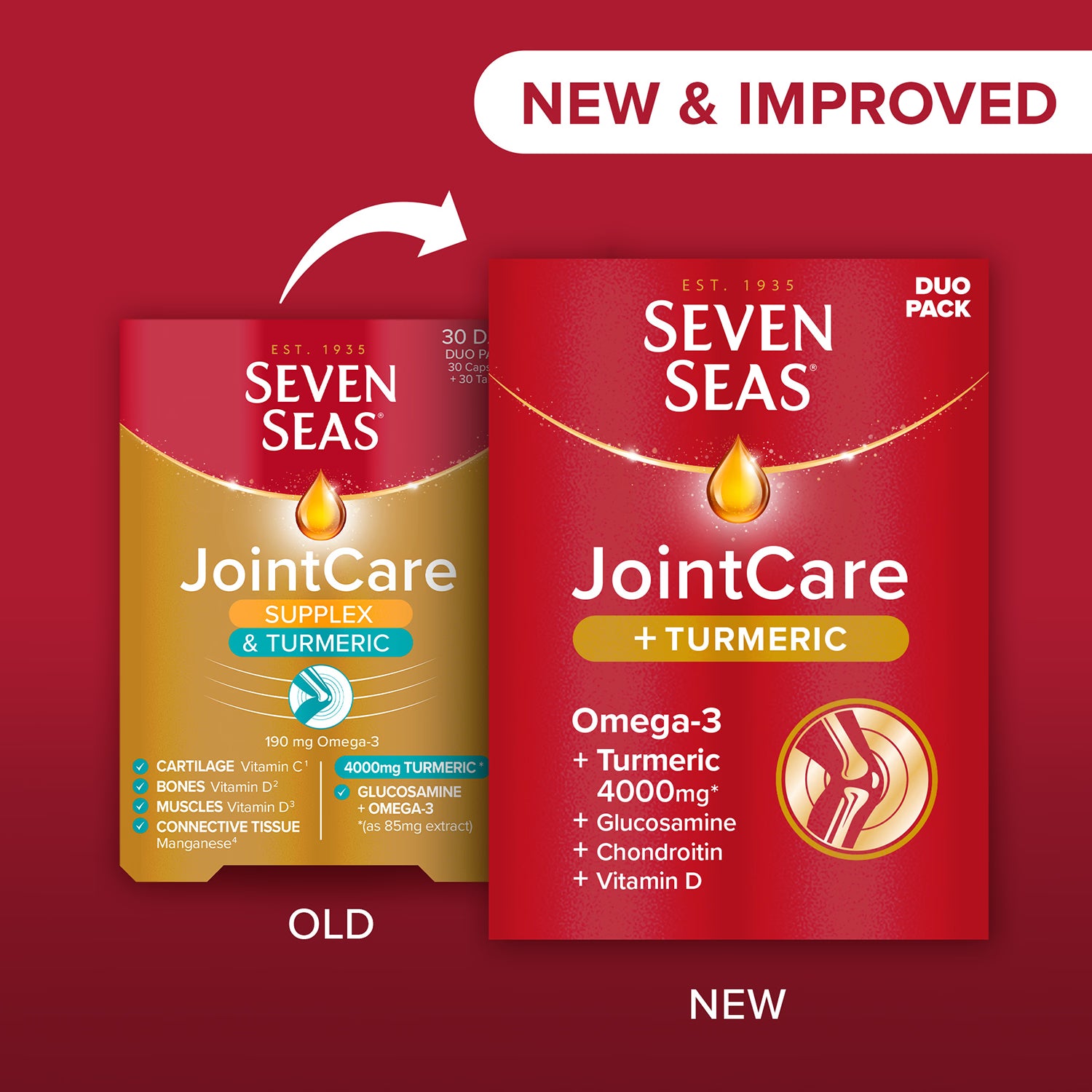 Seven Seas Jointcare Turmeric 30 day duo pack - British product