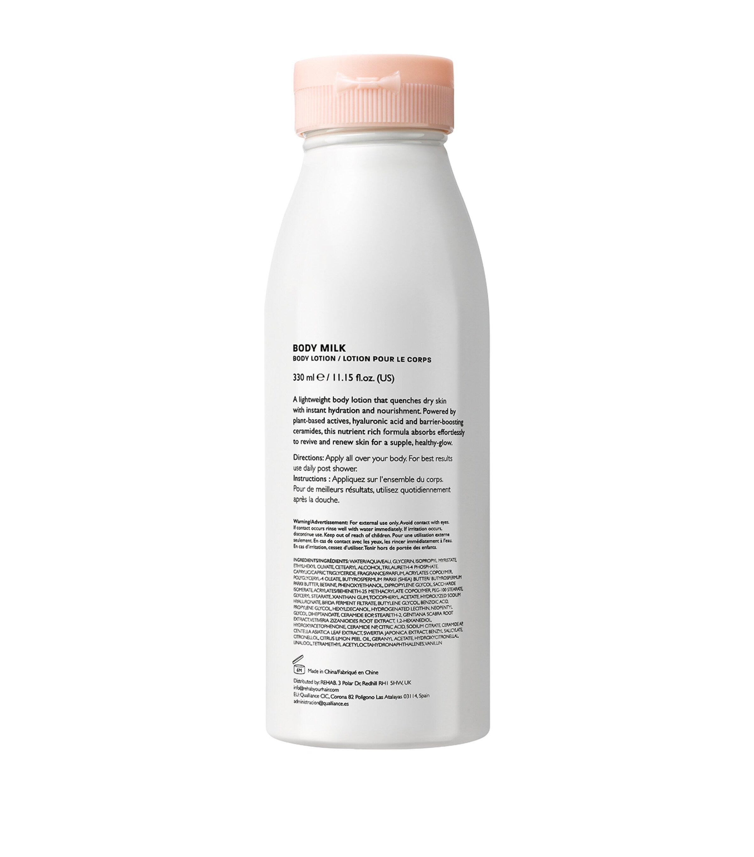 REHAB Retreat body milk 360g, imported from the UK