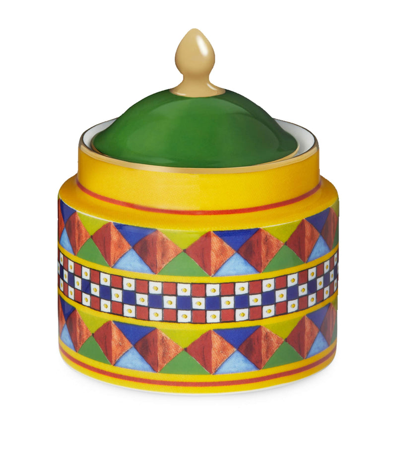Dolce&Gabbana Casa porcelain Carretto sugar bowl 10cm - British product