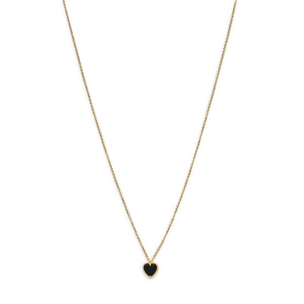 Superdrug Premium Gold Plated Black Heart Necklace GOODS Superdrug   