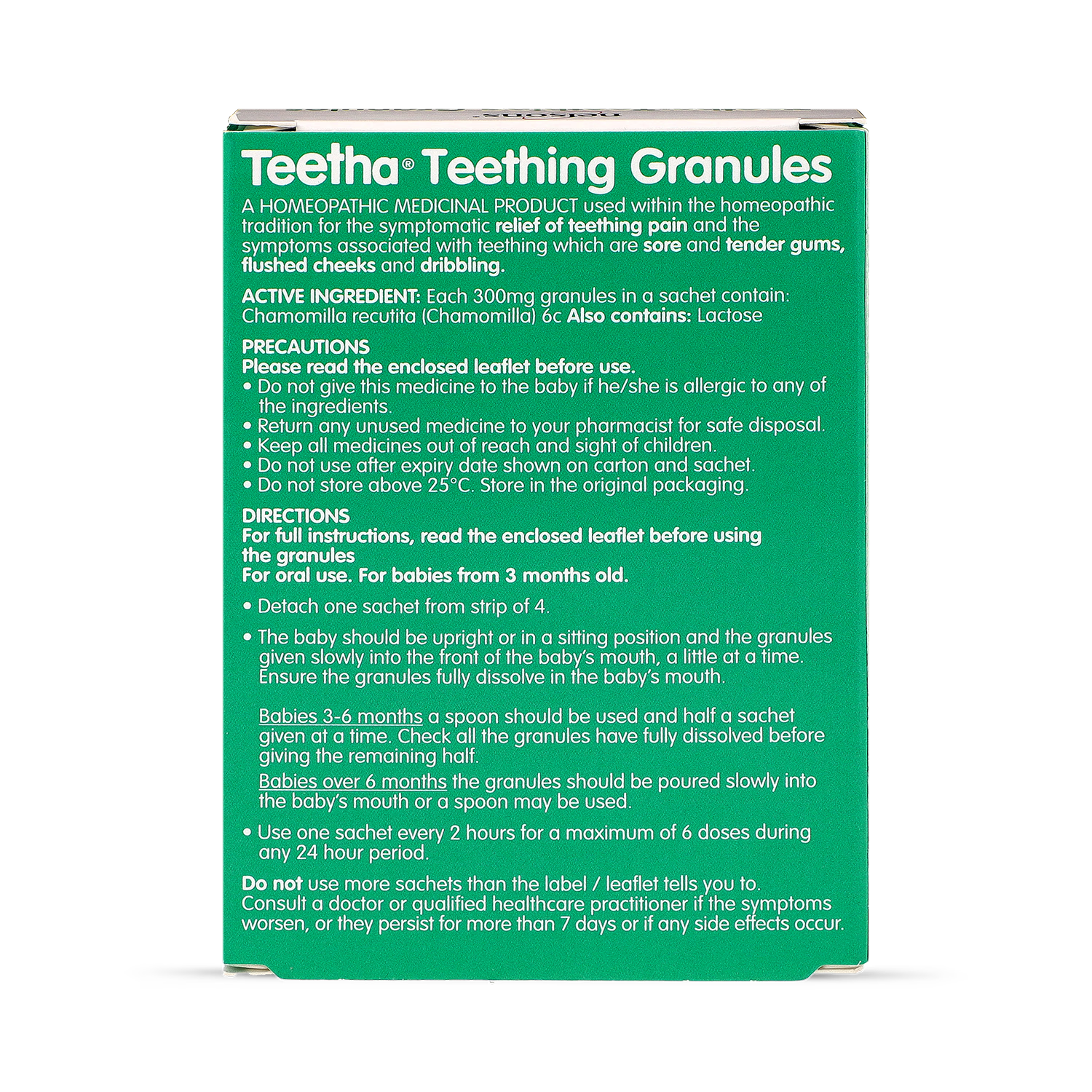Teetha teething granules 24 sachets - British product