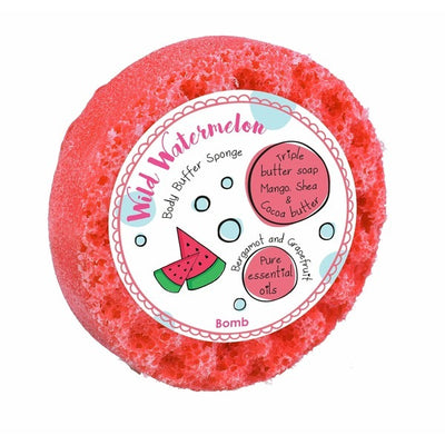 Superdrug Bomb Cosmetics Body Buffer Soap Sponge Wild Watermelon Exfoliating- Buy online at McGrocer