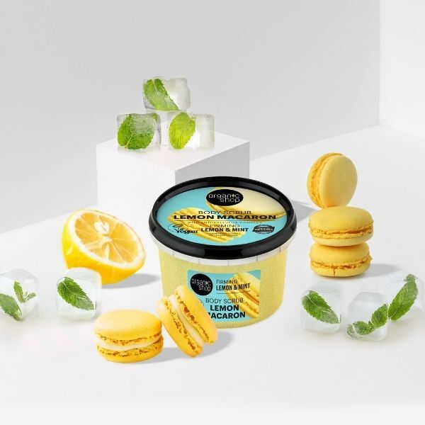 Organic Shop Lemon Macaron body scrub 250ml - British product