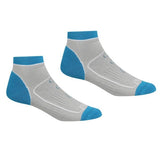 Regatta Womens Samaris Block Ankle Socks (Pack of 2) (6-8) GOODS Superdrug Light Steel/Niagra Blue  