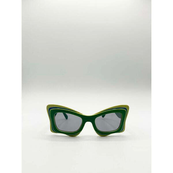 SVNX Bold Butterfly cat-eye sunglasses green lime - British product