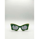 SVNX Bold Butterfly cat-eye sunglasses green lime - British product