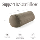 Myga buckwheat yoga bolster pillow wood, UK version