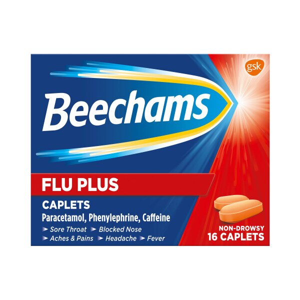 Beechams Flu Plus Cold Flus Pain Relief Caplets 16s GOODS Superdrug   